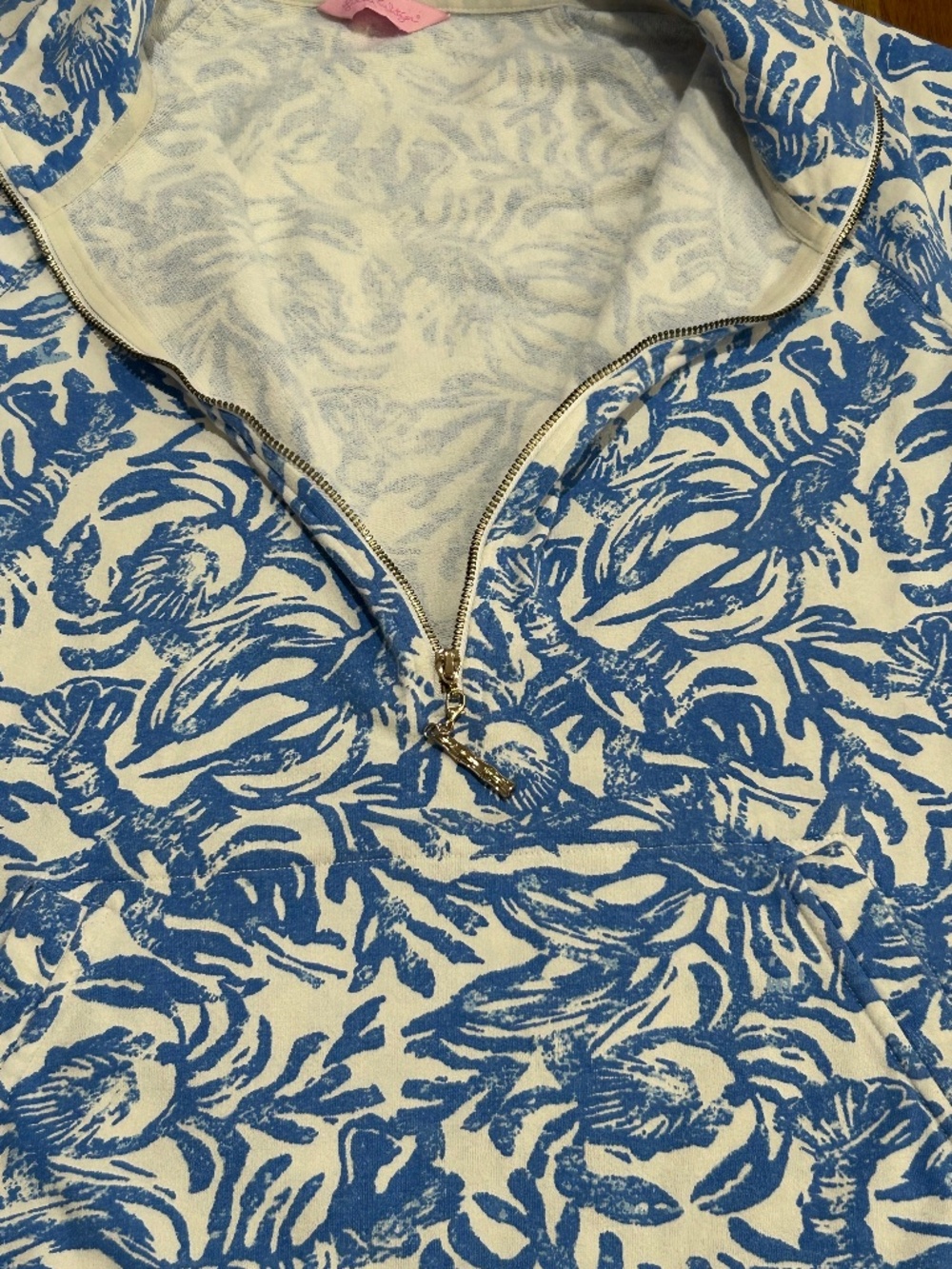 Lilly Pulitzer UPF 50+ Skipper Popover 1/2 Zip Pullover Sweater Mock Neck Size M - Picture 3 of 9